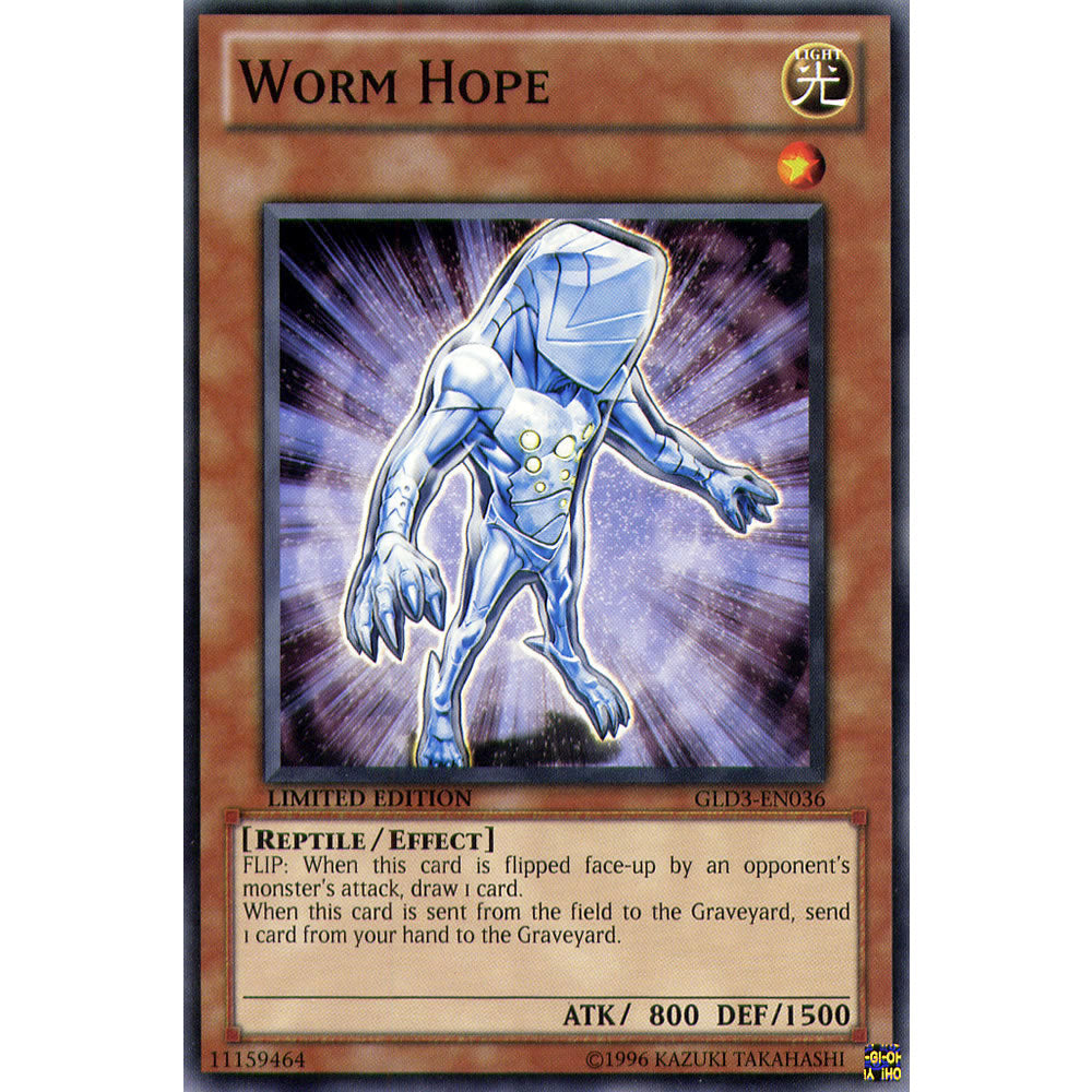 Worm Hope GLD3-EN036 Yu-Gi-Oh! Card from the Gold Series 3 Set
