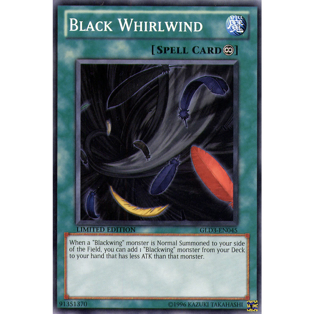 Black Whirlwind GLD3-EN045 Yu-Gi-Oh! Card from the Gold Series 3 Set