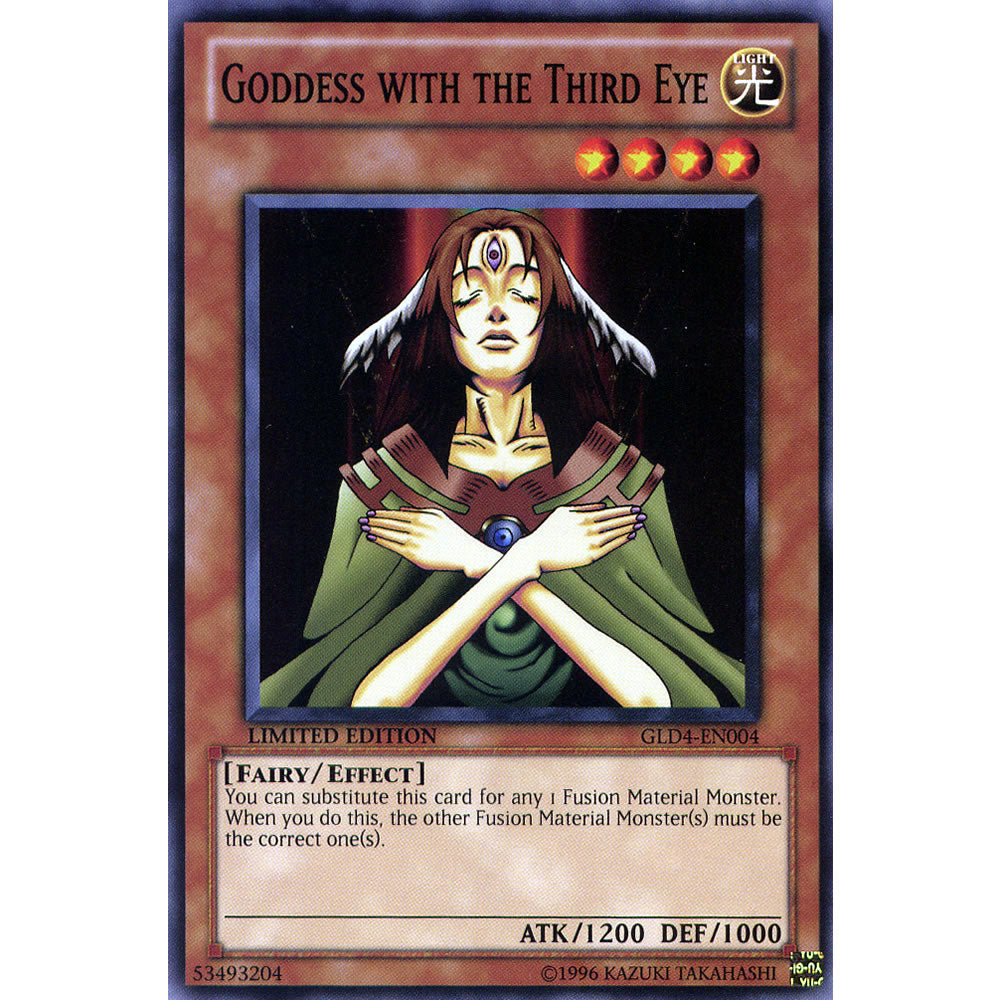 Goddess with the Third Eye GLD4-EN004 Yu-Gi-Oh! Card from the Gold Series 4: Pyramids Edition Set