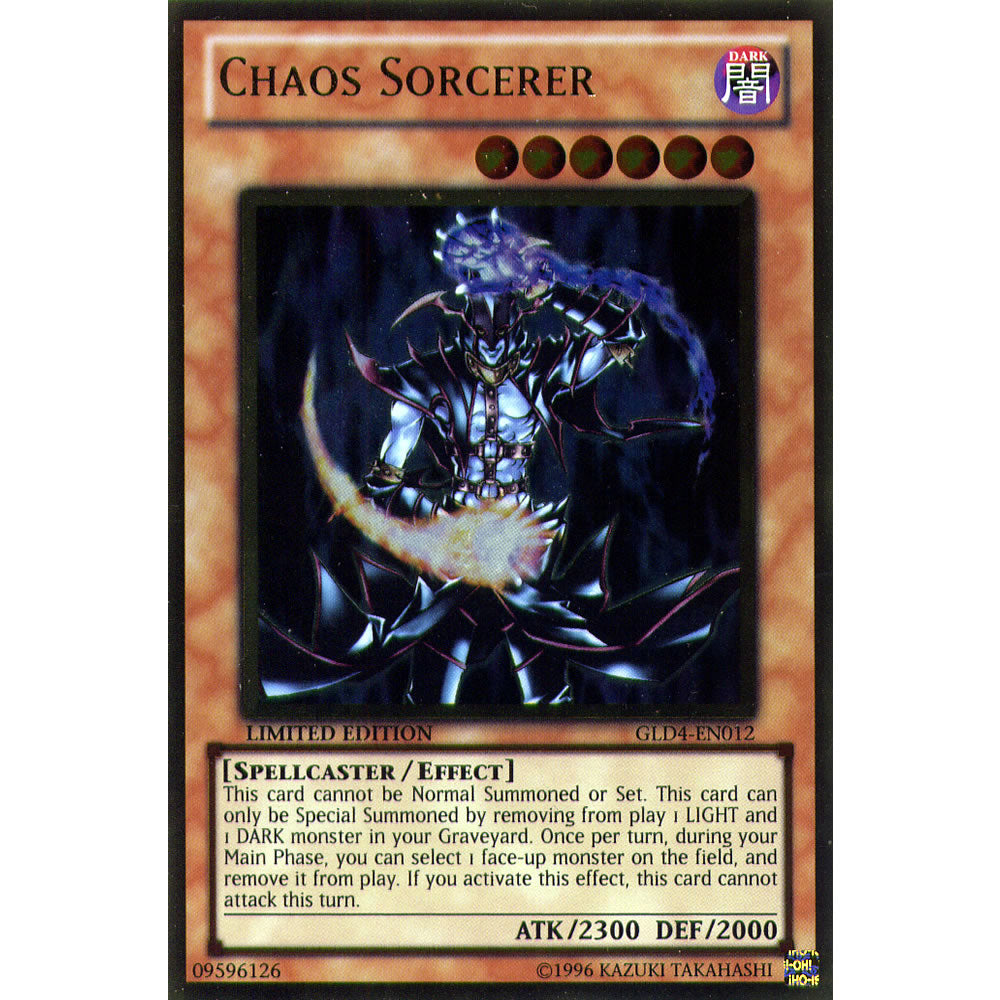 Chaos Sorcerer GLD4-EN012 Yu-Gi-Oh! Card from the Gold Series 4: Pyramids Edition Set