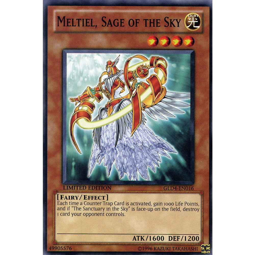 Meltiel ,Sage of the Sky GLD4-EN016 Yu-Gi-Oh! Card from the Gold Series 4: Pyramids Edition Set