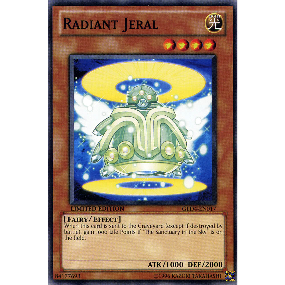 Radiant Jeral GLD4-EN017 Yu-Gi-Oh! Card from the Gold Series 4: Pyramids Edition Set