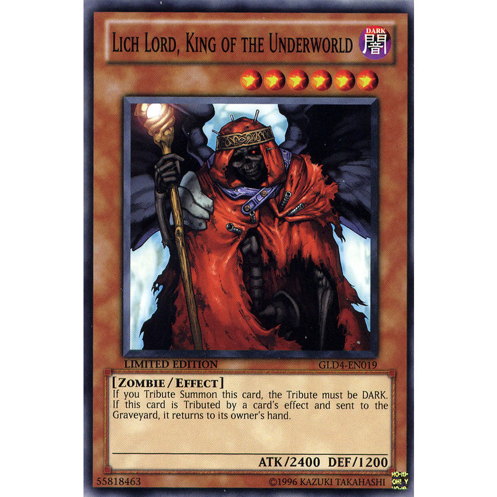 Lich Lord, King of the Underworld GLD4-EN019 Yu-Gi-Oh! Card from the Gold Series 4: Pyramids Edition Set