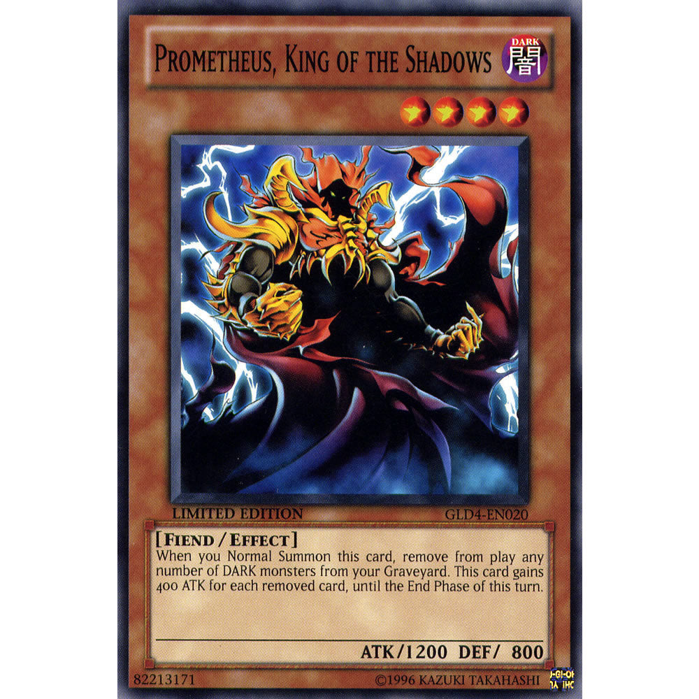 Prometheus, King of the Shadows GLD4-EN020 Yu-Gi-Oh! Card from the Gold Series 4: Pyramids Edition Set