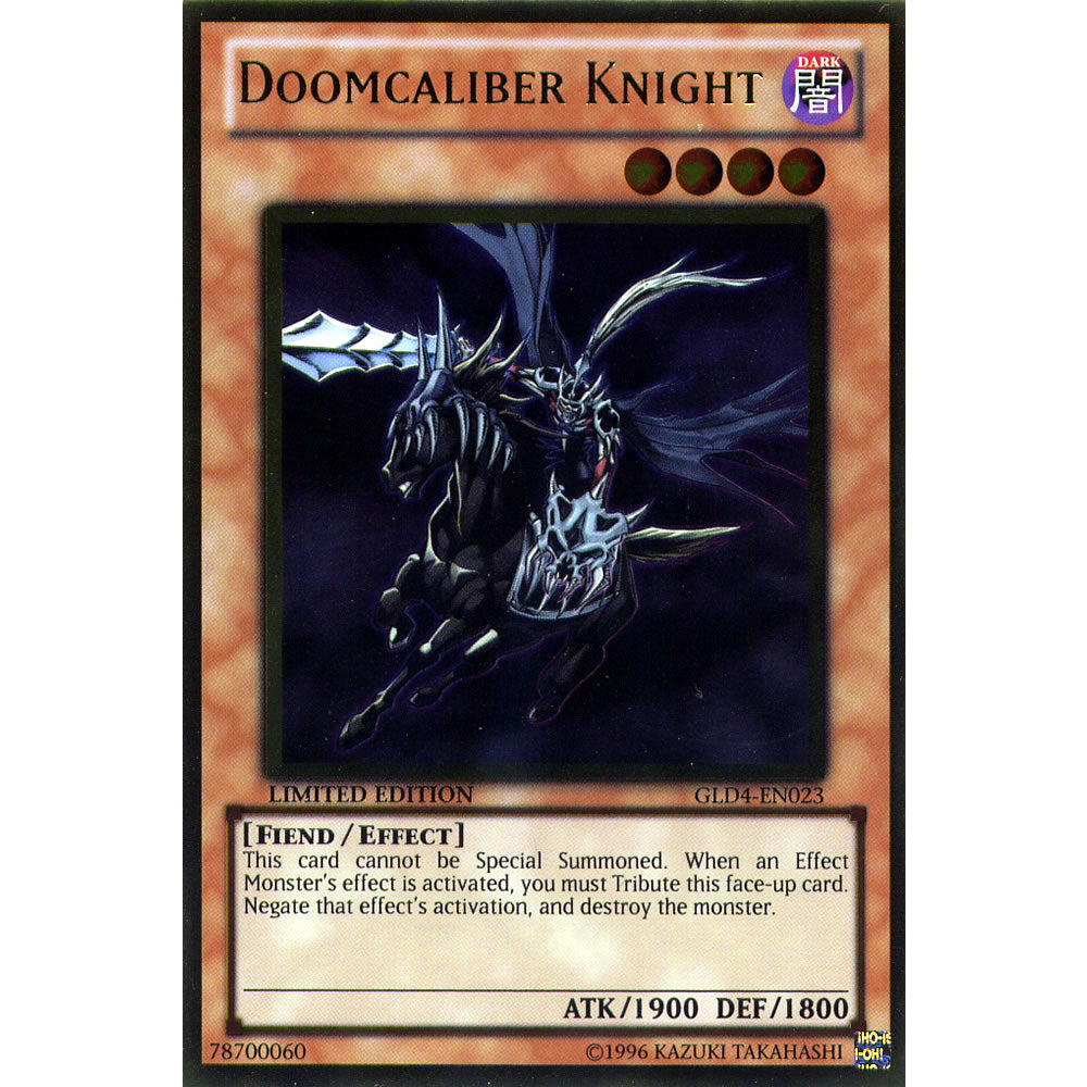 Doomcaliber Knight GLD4-EN023 Yu-Gi-Oh! Card from the Gold Series 4: Pyramids Edition Set