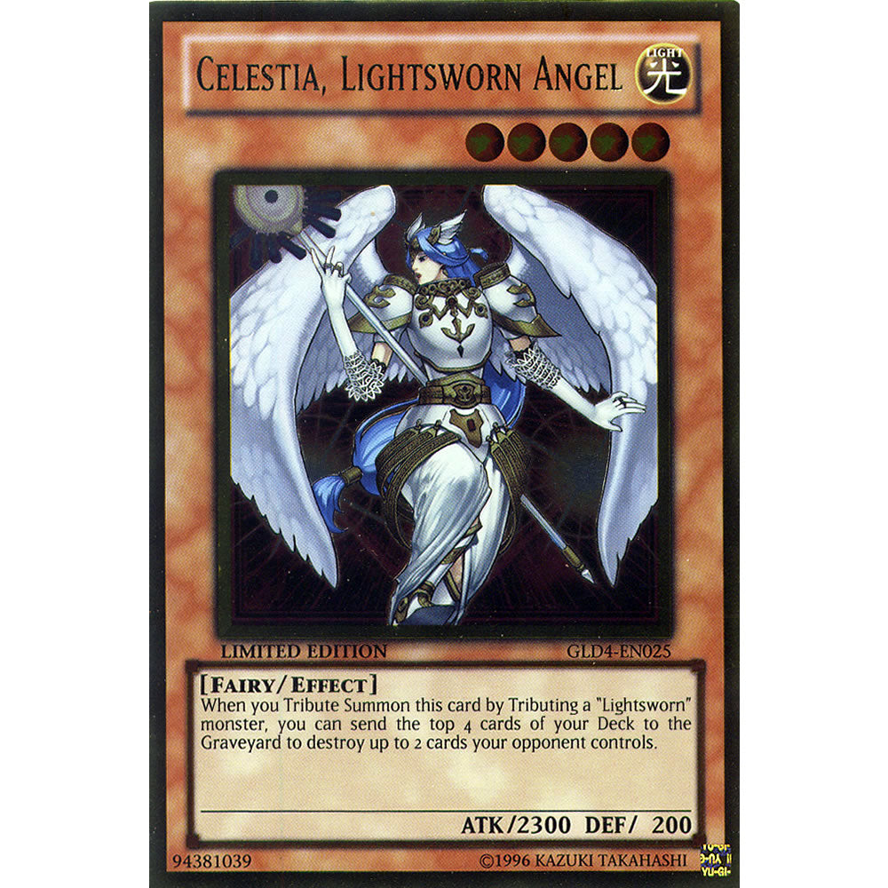 Celestia, Lightsworn Angel GLD4-EN025 Yu-Gi-Oh! Card from the Gold Series 4: Pyramids Edition Set