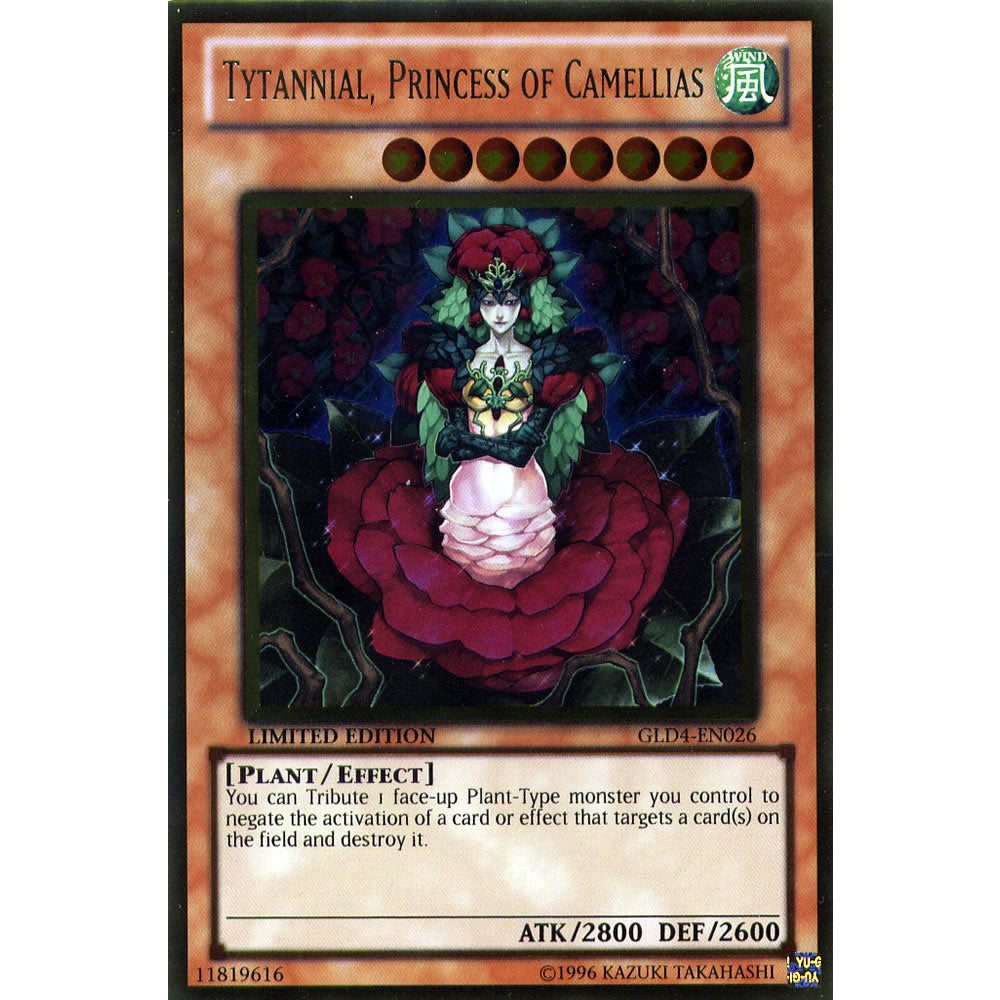 Tytannial, Princess of Camellias GLD4-EN026 Yu-Gi-Oh! Card from the Gold Series 4: Pyramids Edition Set