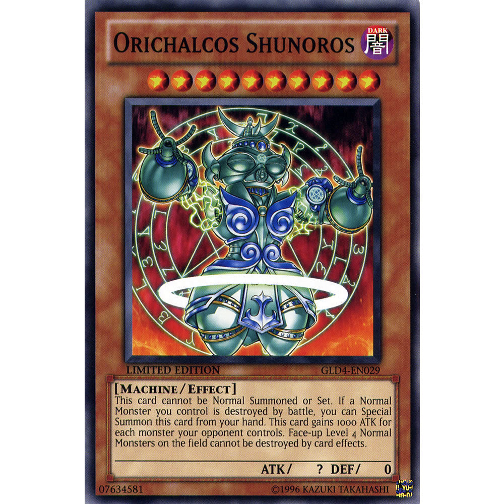 Orichalcos Shunoros GLD4-EN029 Yu-Gi-Oh! Card from the Gold Series 4: Pyramids Edition Set