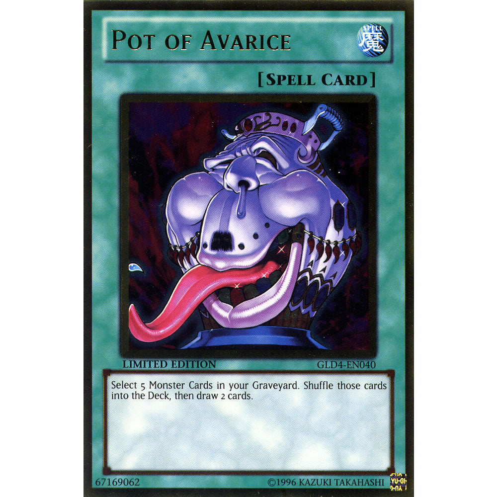 Pot of Avarice GLD4-EN040 Yu-Gi-Oh! Card from the Gold Series 4: Pyramids Edition Set