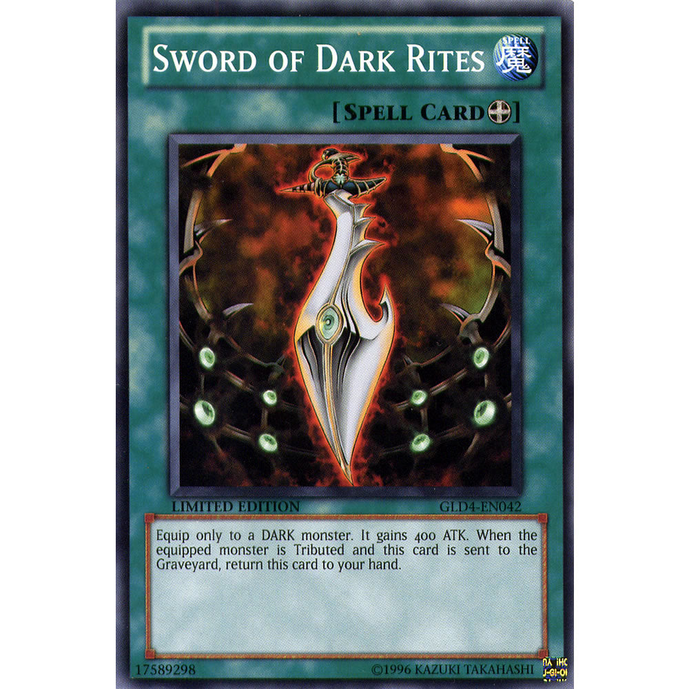 Sword of Dark Rites GLD4-EN042 Yu-Gi-Oh! Card from the Gold Series 4: Pyramids Edition Set