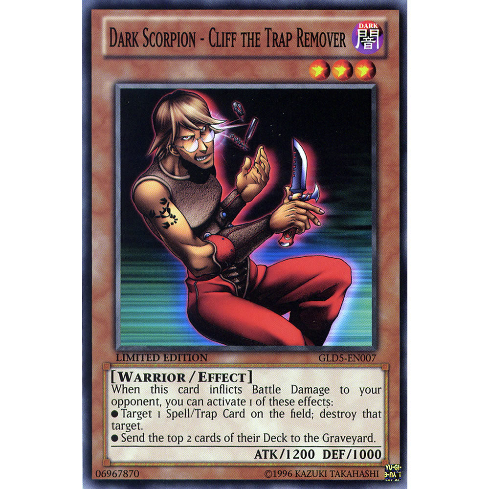 Dark Scorpion - Cliff the Trap Remover GLD5-EN007 Yu-Gi-Oh! Card from the Gold Series: Haunted Mine Set