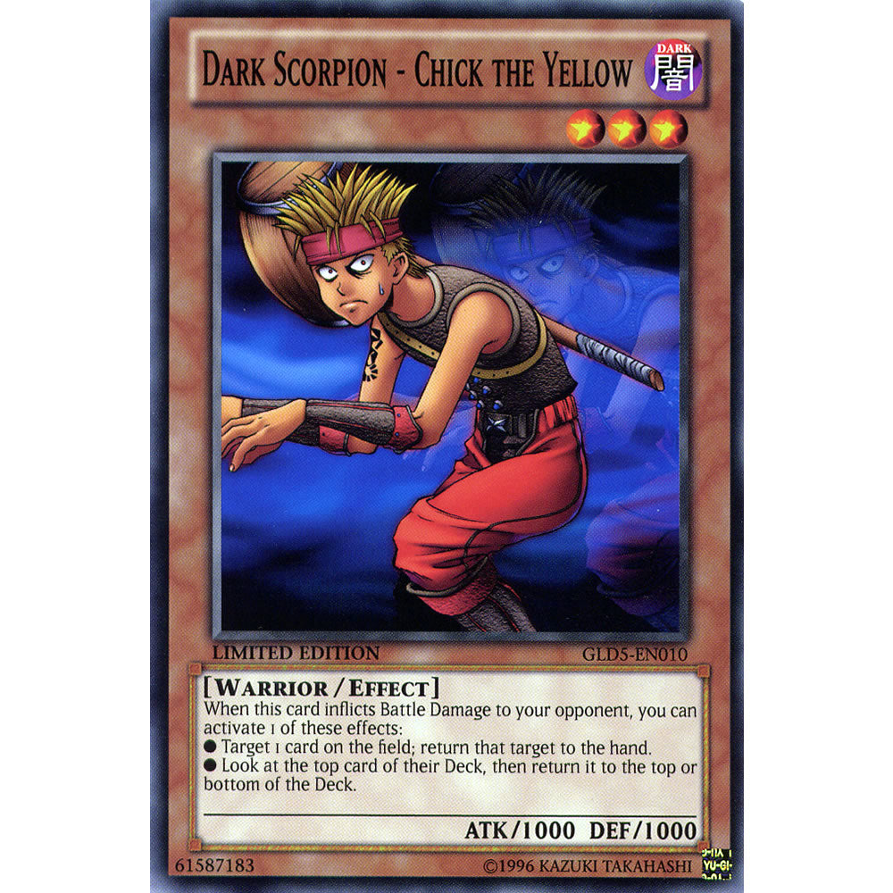Dark Scorpion - Chick the Yellow GLD5-EN010 Yu-Gi-Oh! Card from the Gold Series: Haunted Mine Set