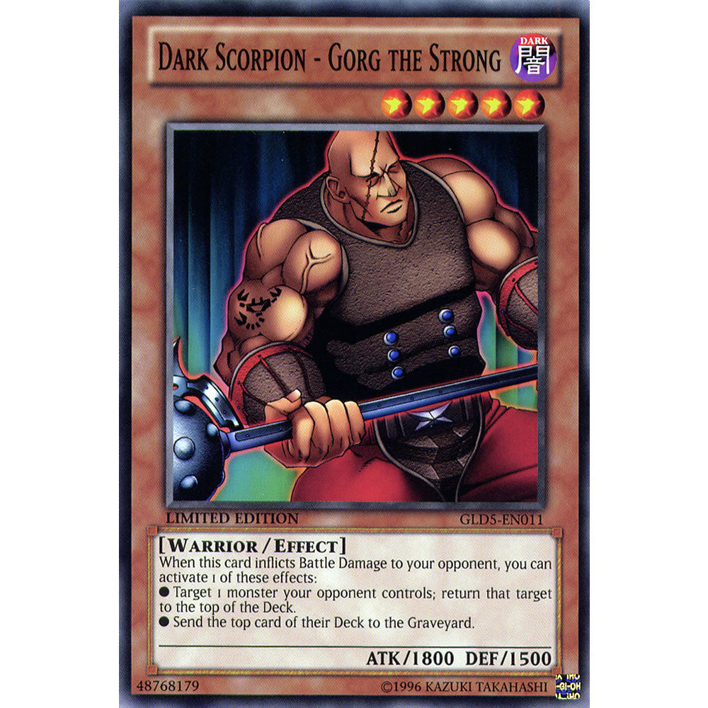 Dark Scorpion - Gorg the Strong GLD5-EN011 Yu-Gi-Oh! Card from the Gold Series: Haunted Mine Set