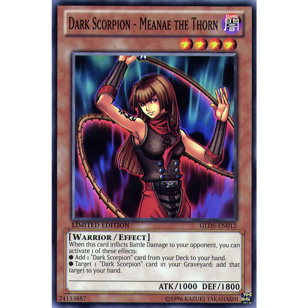Dark Scorpion - Meanae the Thorn GLD5-EN012 Yu-Gi-Oh! Card from the Gold Series: Haunted Mine Set