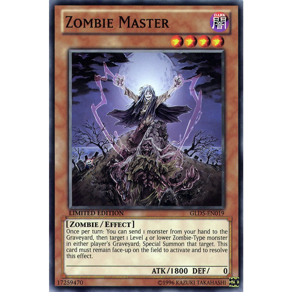 Zombie Master GLD5-EN019 Yu-Gi-Oh! Card from the Gold Series: Haunted Mine Set