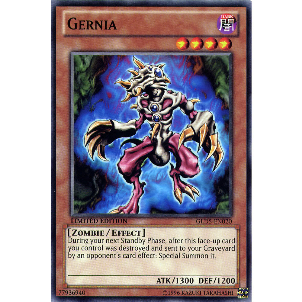 Gernia GLD5-EN020 Yu-Gi-Oh! Card from the Gold Series: Haunted Mine Set
