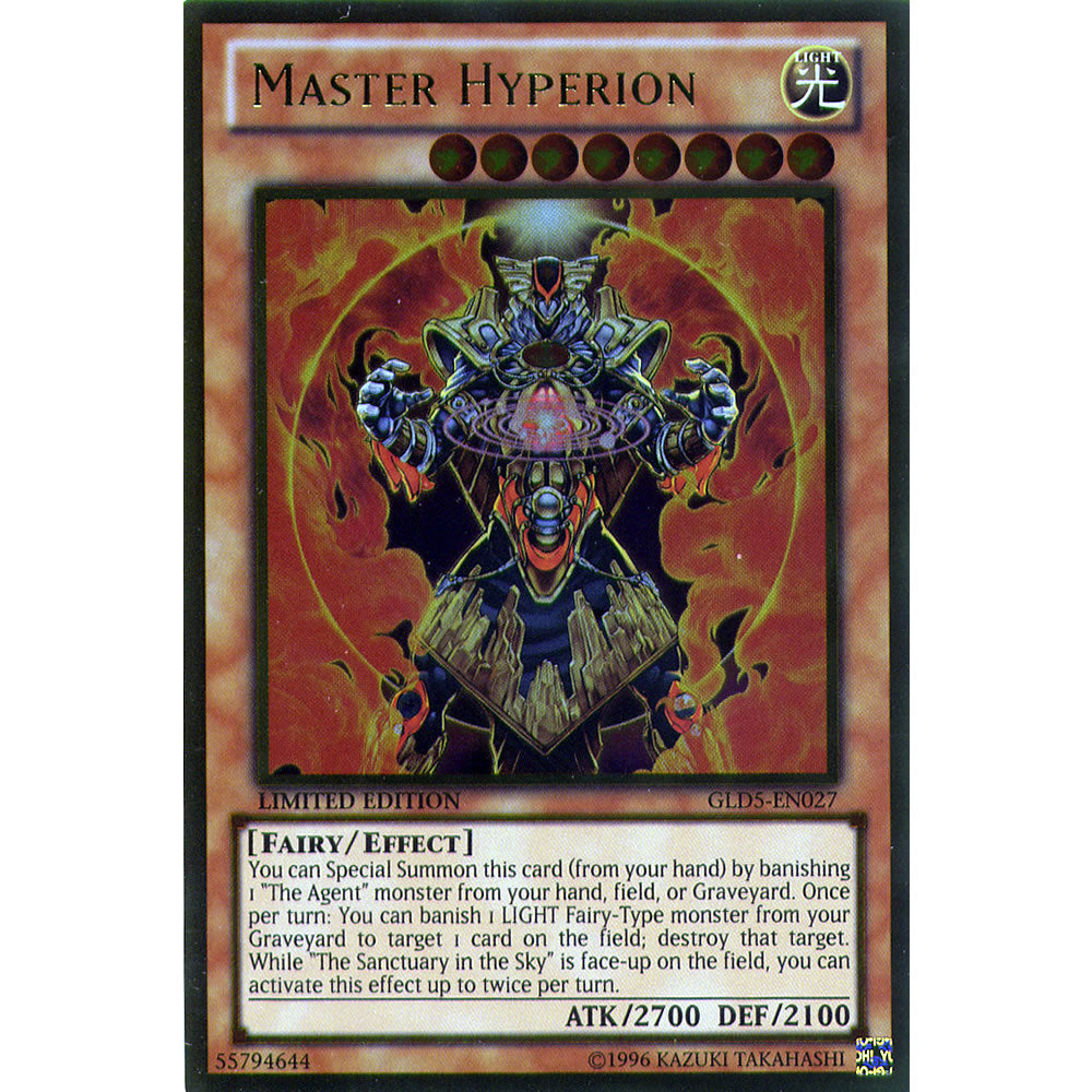 Master Hyperion GLD5-EN027 Yu-Gi-Oh! Card from the Gold Series: Haunted Mine Set