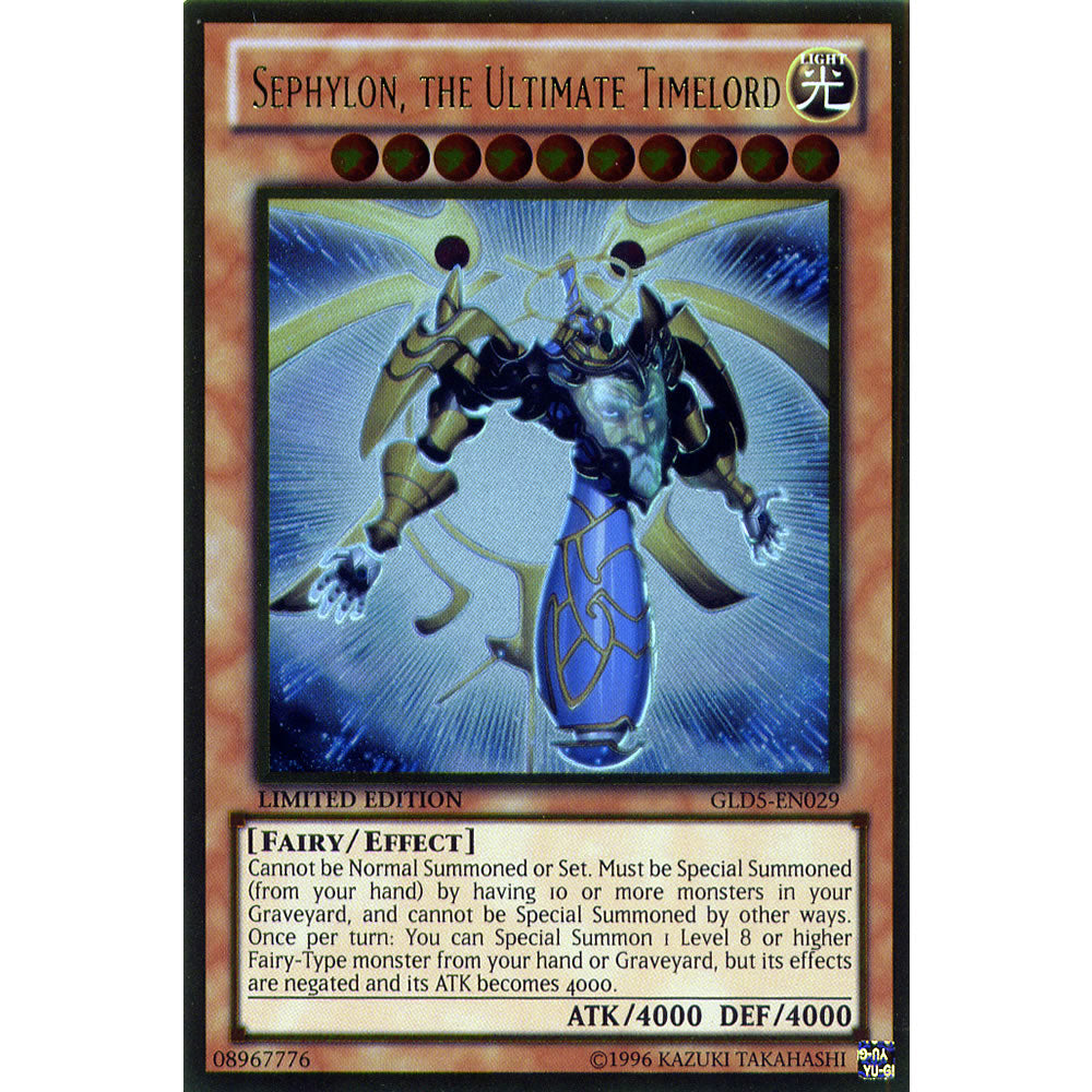 Sephylon, the Ultimate Timelord GLD5-EN029 Yu-Gi-Oh! Card from the Gold Series: Haunted Mine Set