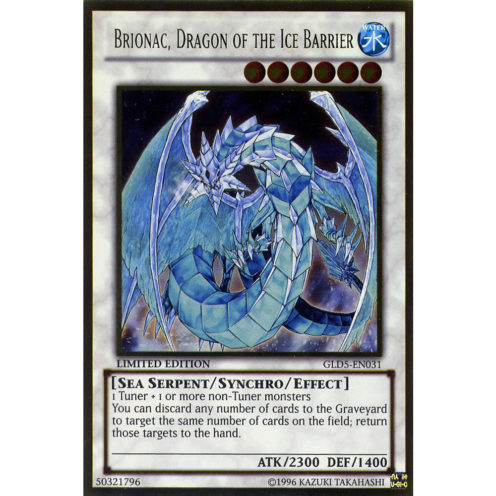 Brionac, Dragon of the Ice Barrier GLD5-EN031 Yu-Gi-Oh! Card from the Gold Series: Haunted Mine Set