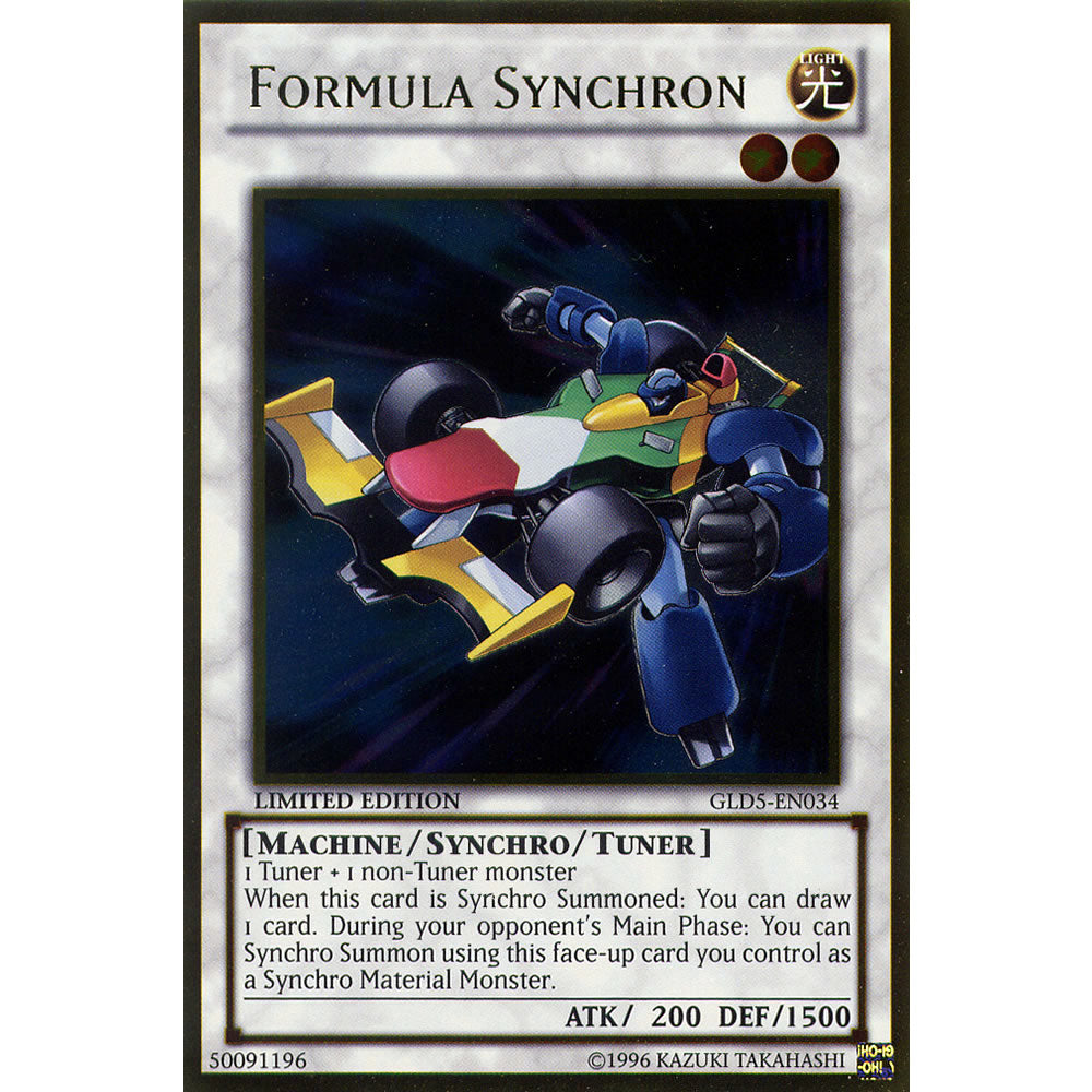 Formula Synchron GLD5-EN034 Yu-Gi-Oh! Card from the Gold Series: Haunted Mine Set