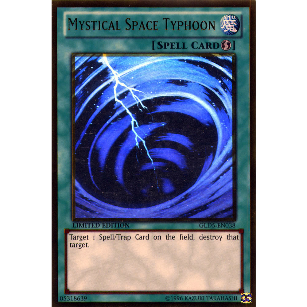 Mystical Space Typhoon GLD5-EN038 Yu-Gi-Oh! Card from the Gold Series: Haunted Mine Set
