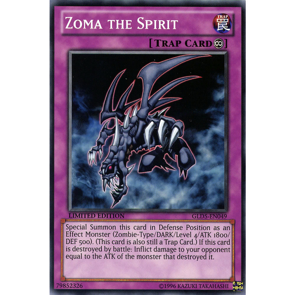 Zoma the Spirit GLD5-EN049 Yu-Gi-Oh! Card from the Gold Series: Haunted Mine Set
