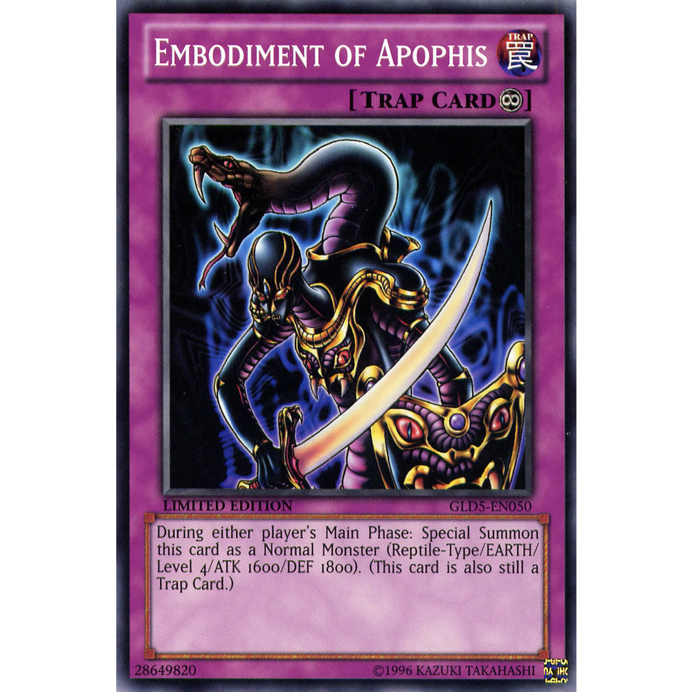 Embodiment of Apophis GLD5-EN050 Yu-Gi-Oh! Card from the Gold Series: Haunted Mine Set