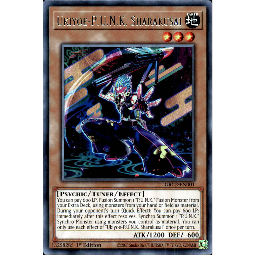 Ukiyoe-P.U.N.K. Sharakusai GRCR-EN001 Yu-Gi-Oh! Card from the The Grand Creators Set