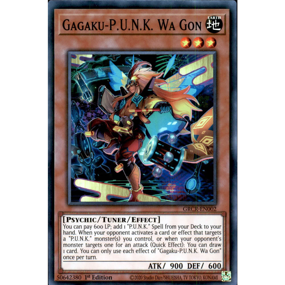 Gagaku-P.U.N.K. Wa Gon GRCR-EN002 Yu-Gi-Oh! Card from the The Grand Creators Set