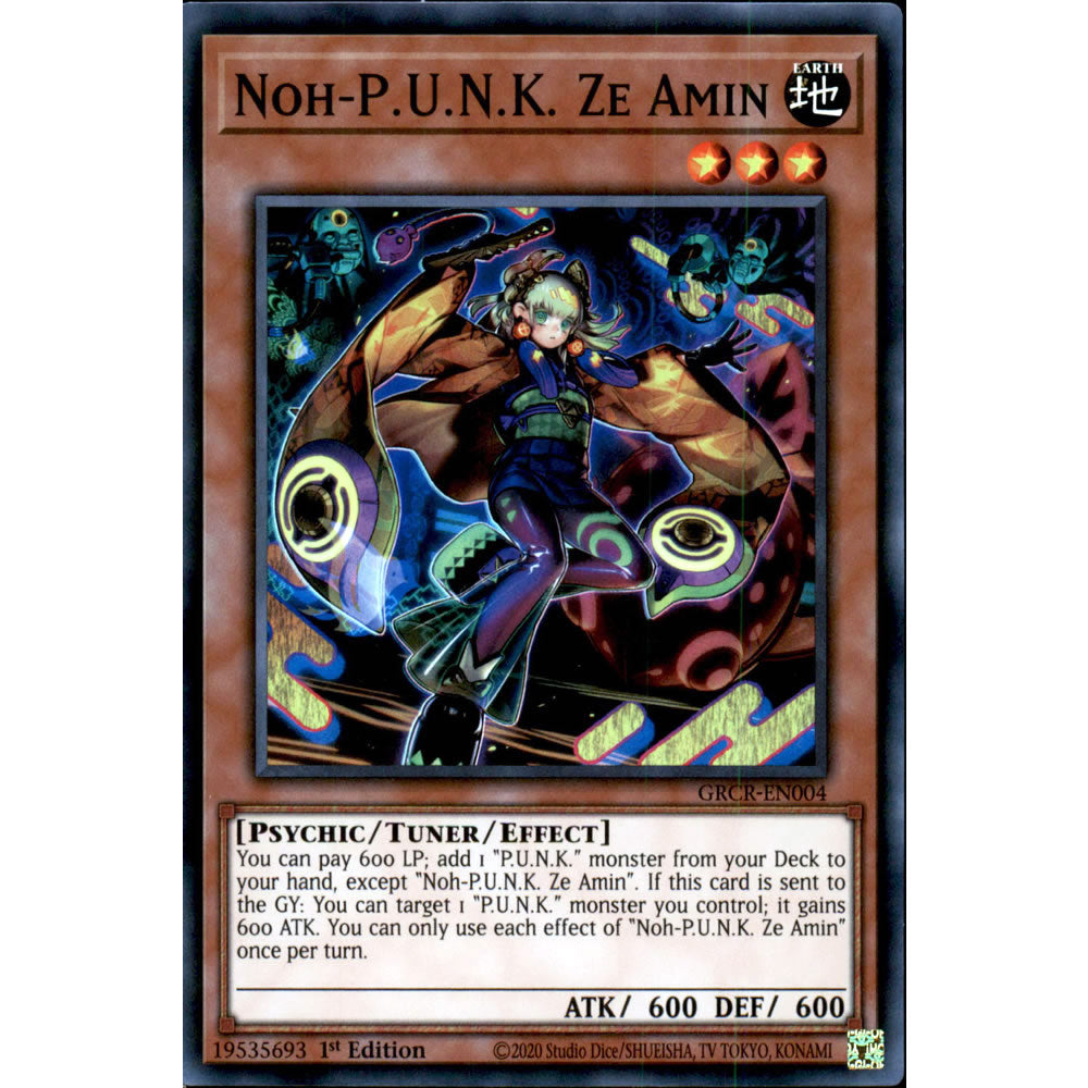 Noh-P.U.N.K. Ze Amin GRCR-EN004 Yu-Gi-Oh! Card from the The Grand Creators Set