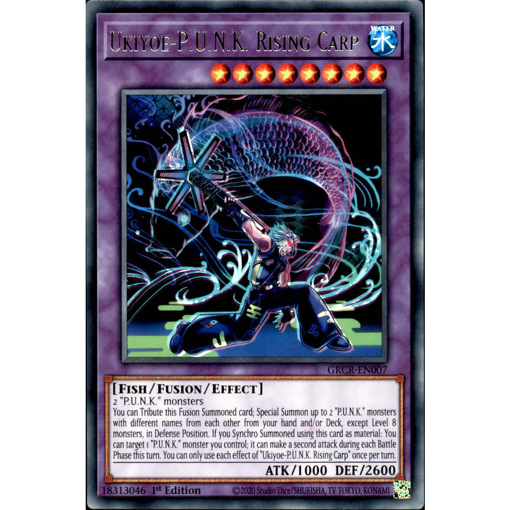 Ukiyoe-P.U.N.K. Rising Carp GRCR-EN007 Yu-Gi-Oh! Card from the The Grand Creators Set