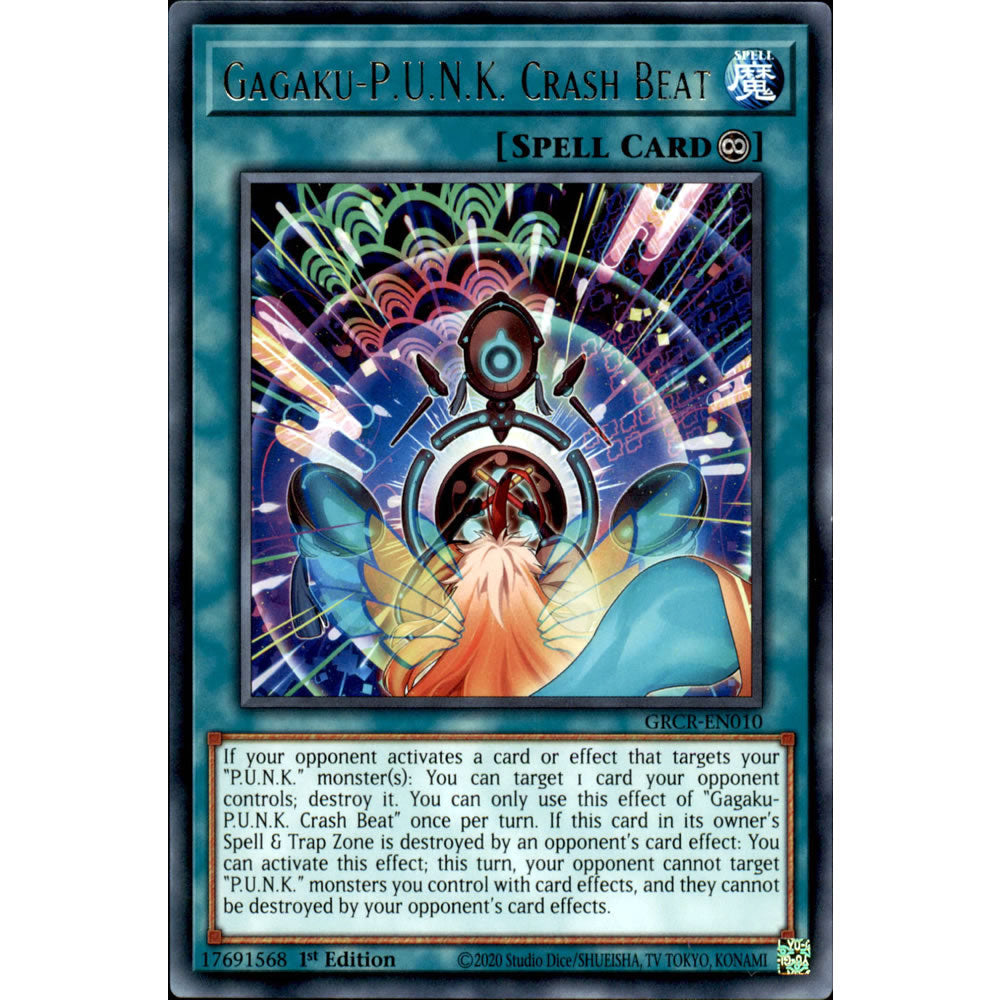 Gagaku-P.U.N.K. Crash Beat GRCR-EN010 Yu-Gi-Oh! Card from the The Grand Creators Set