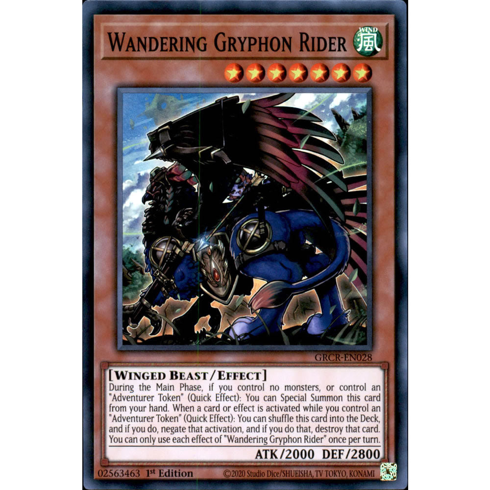 Wandering Gryphon Rider GRCR-EN028 Yu-Gi-Oh! Card from the The Grand Creators Set