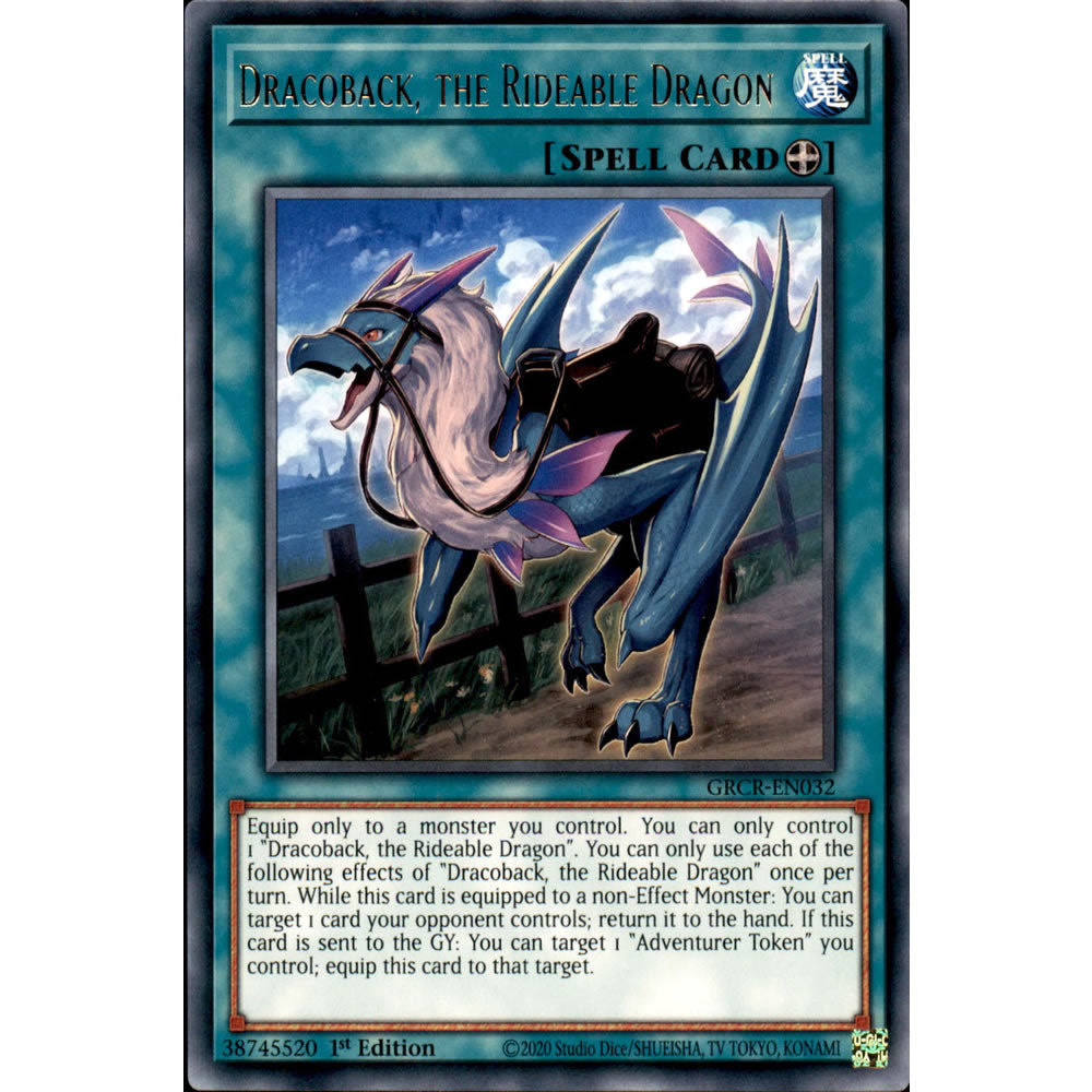 Dracoback, the Rideable Dragon GRCR-EN032 Yu-Gi-Oh! Card from the The Grand Creators Set