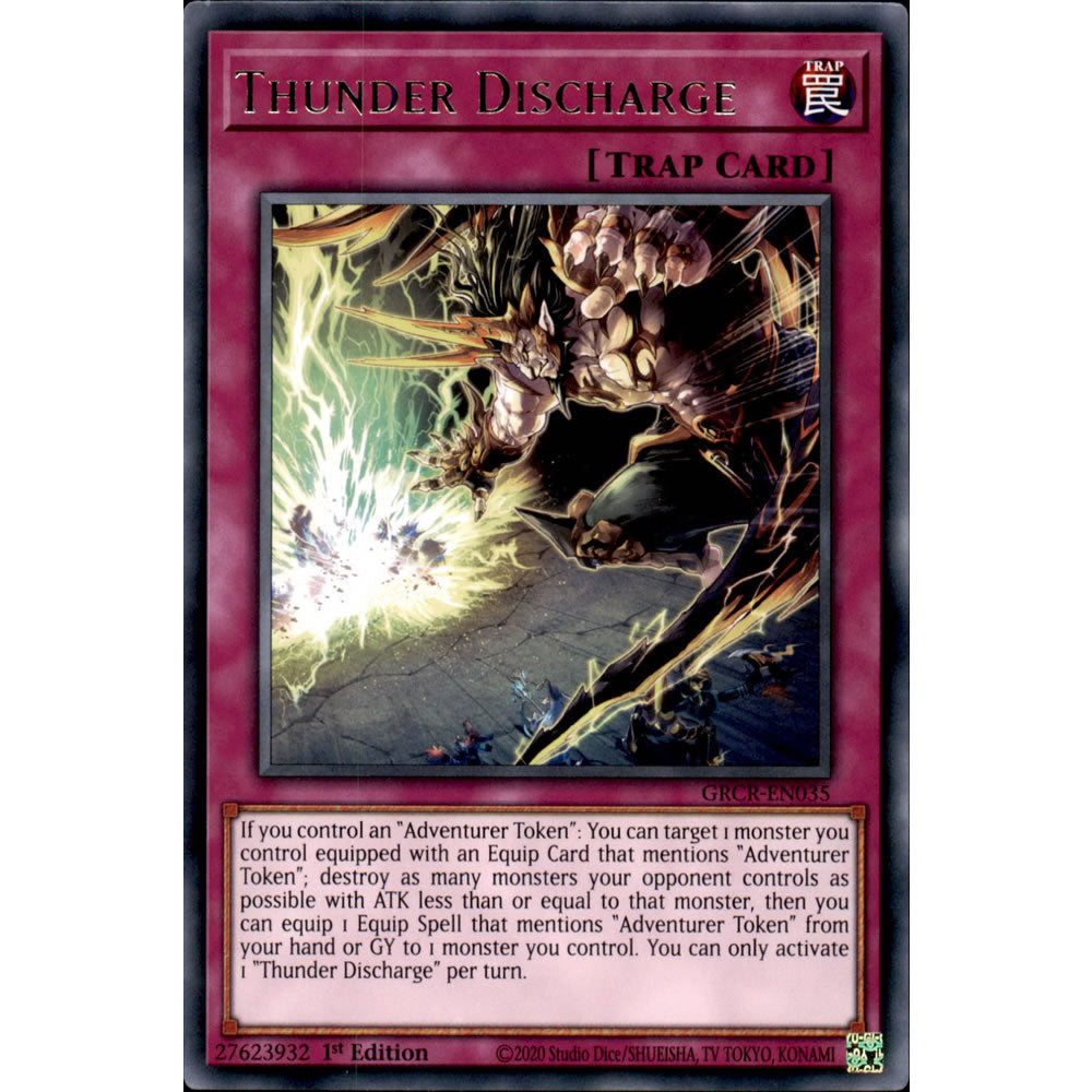 Thunder Discharge GRCR-EN035 Yu-Gi-Oh! Card from the The Grand Creators Set