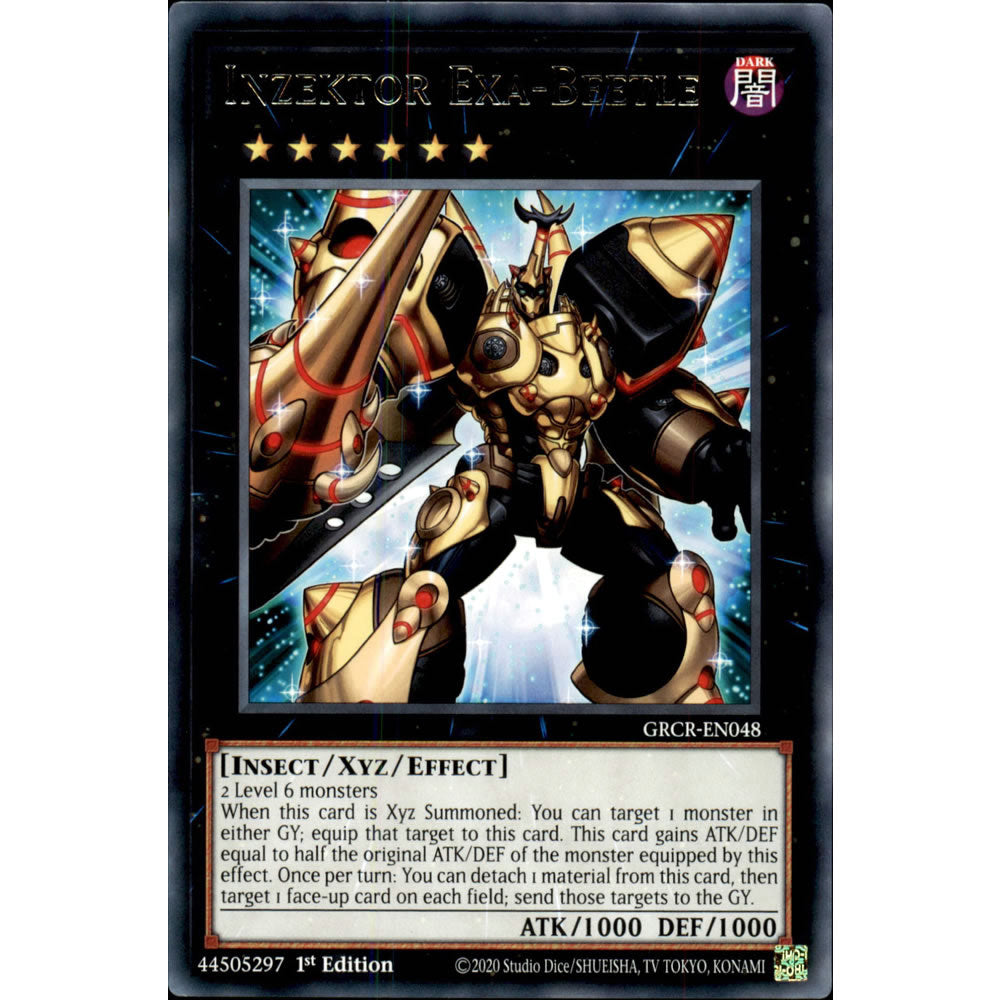 Inzektor Exa-Beetle GRCR-EN048 Yu-Gi-Oh! Card from the The Grand Creators Set