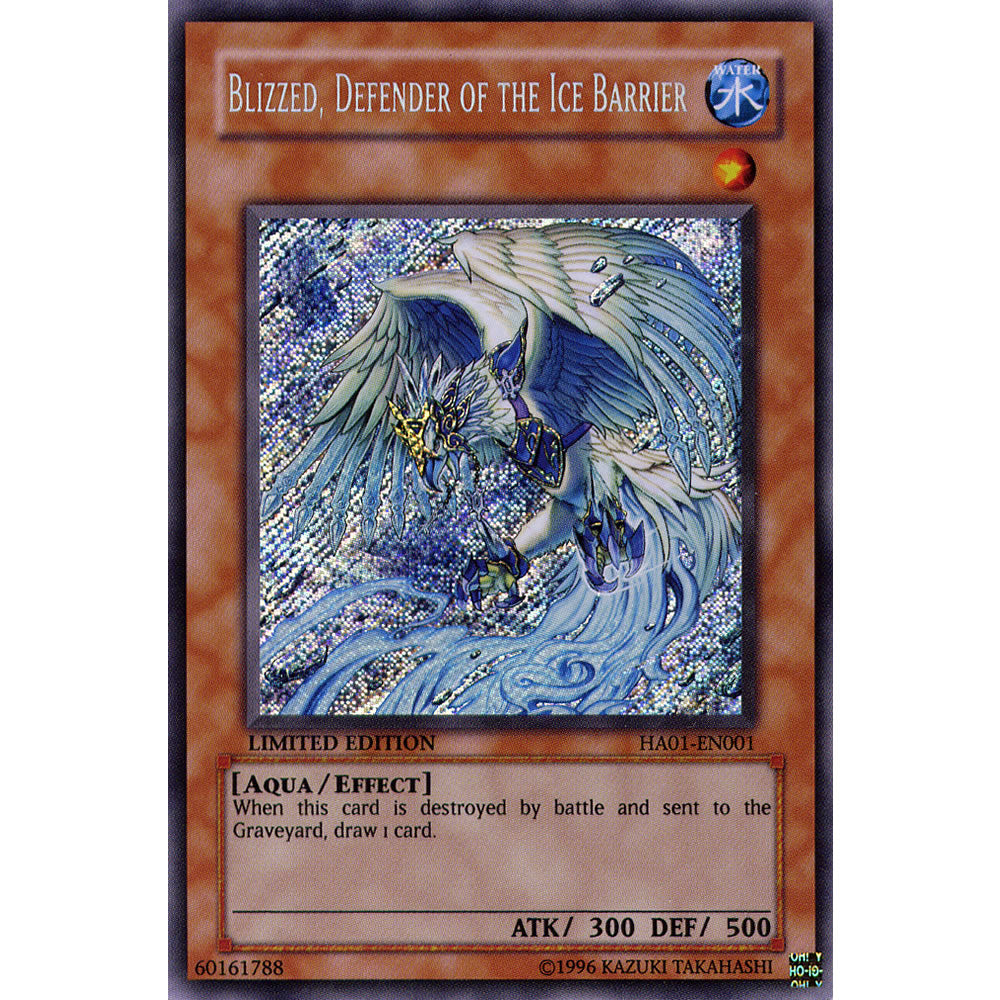 Blizzed, Defender of the Ice Barrier HA01-EN001 Yu-Gi-Oh! Card from the Hidden Arsenal 1 Set
