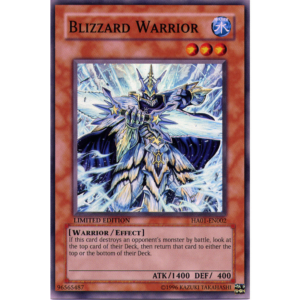 Blizzard Warrior HA01-EN002 Yu-Gi-Oh! Card from the Hidden Arsenal 1 Set