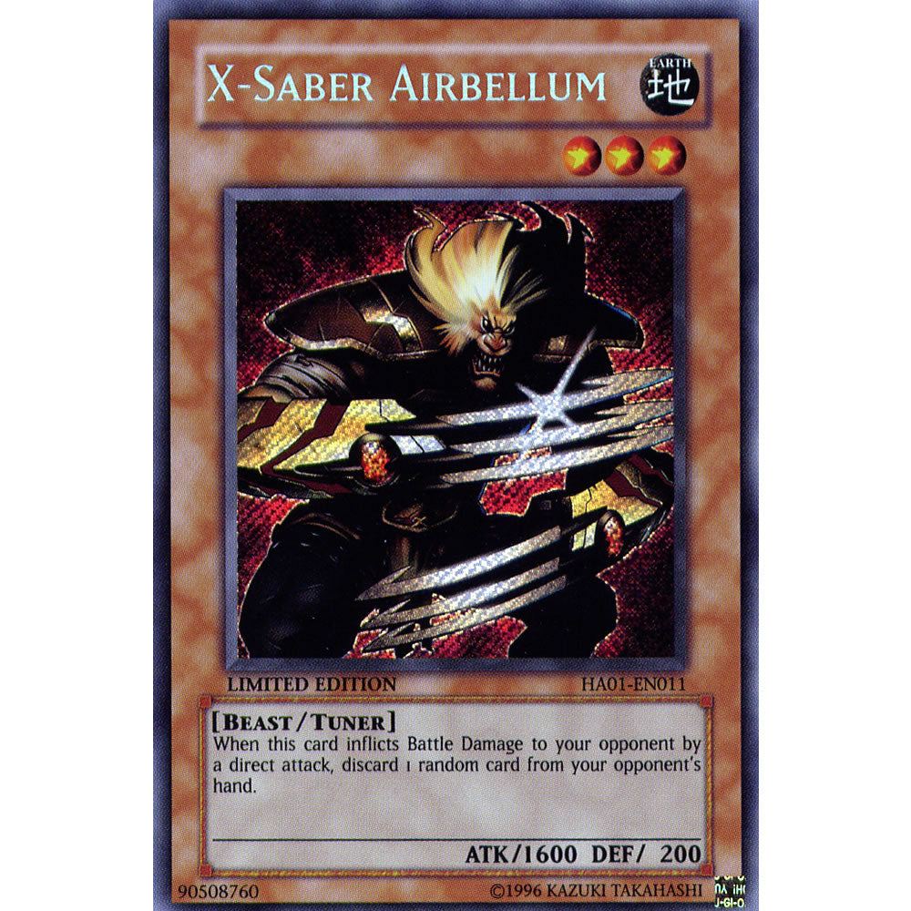 X-Saber Airbellum HA01-EN011 Yu-Gi-Oh! Card from the Hidden Arsenal 1 Set