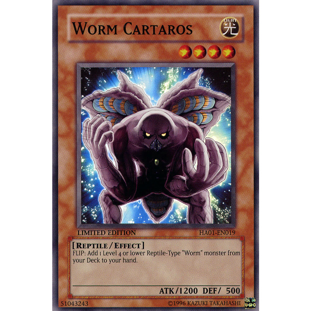 Worm Cartaros HA01-EN019 Yu-Gi-Oh! Card from the Hidden Arsenal 1 Set
