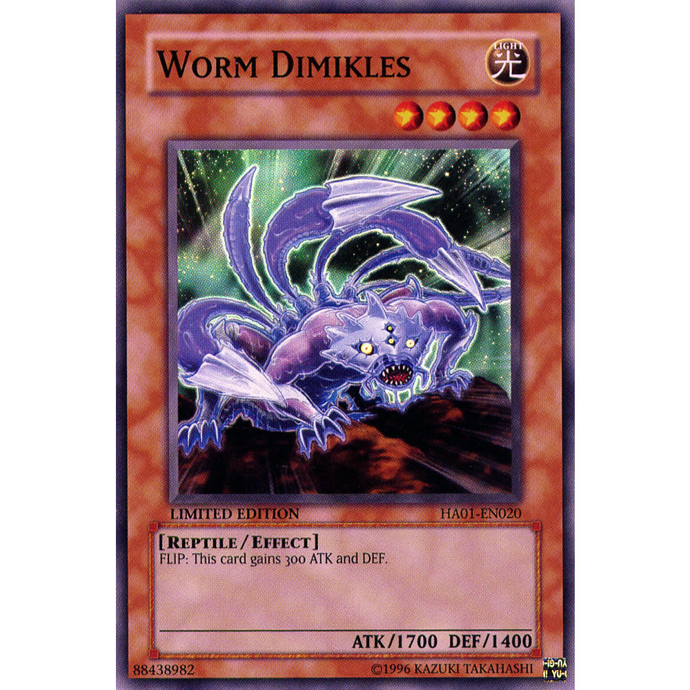 Worm Dimikles HA01-EN020 Yu-Gi-Oh! Card from the Hidden Arsenal 1 Set