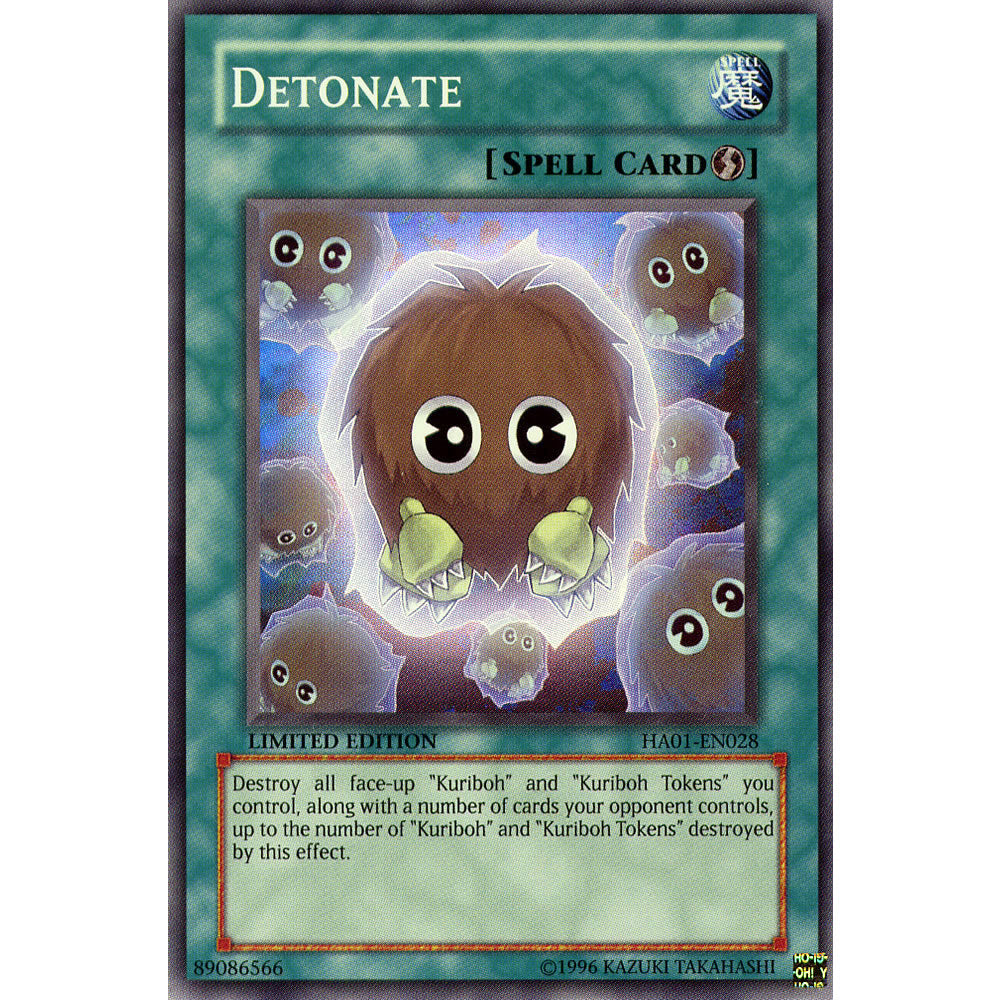 Detonate HA01-EN028 Yu-Gi-Oh! Card from the Hidden Arsenal 1 Set