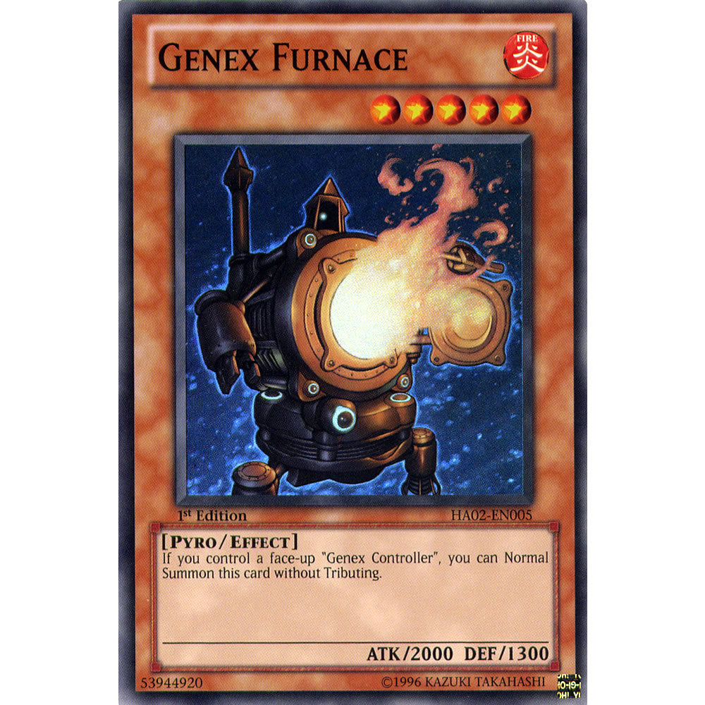 Genex Furnace HA02-EN005 Yu-Gi-Oh! Card from the Hidden Arsenal 2 Set