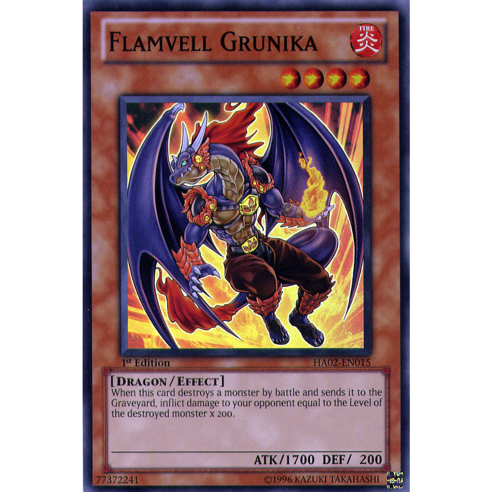 Flamvell Grunika HA02-EN015 Yu-Gi-Oh! Card from the Hidden Arsenal 2 Set