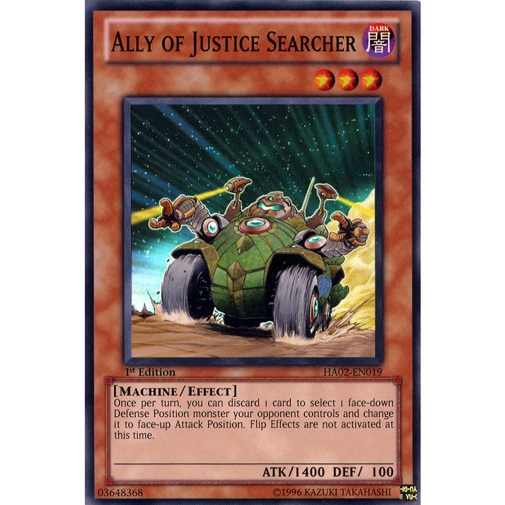 Ally of Justice Searcher HA02-EN019 Yu-Gi-Oh! Card from the Hidden Arsenal 2 Set