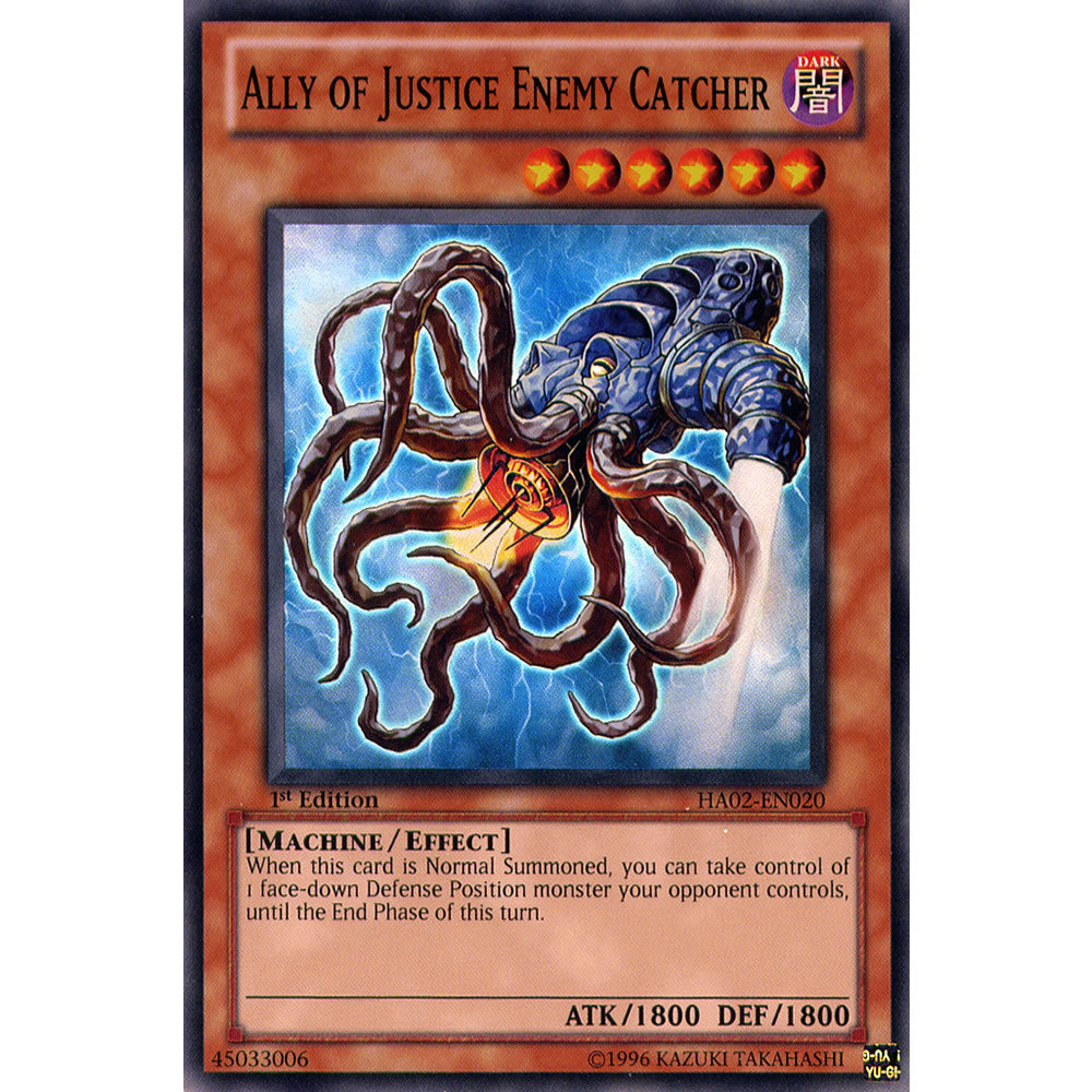 Ally of Justice Enemy Catcher HA02-EN020 Yu-Gi-Oh! Card from the Hidden Arsenal 2 Set