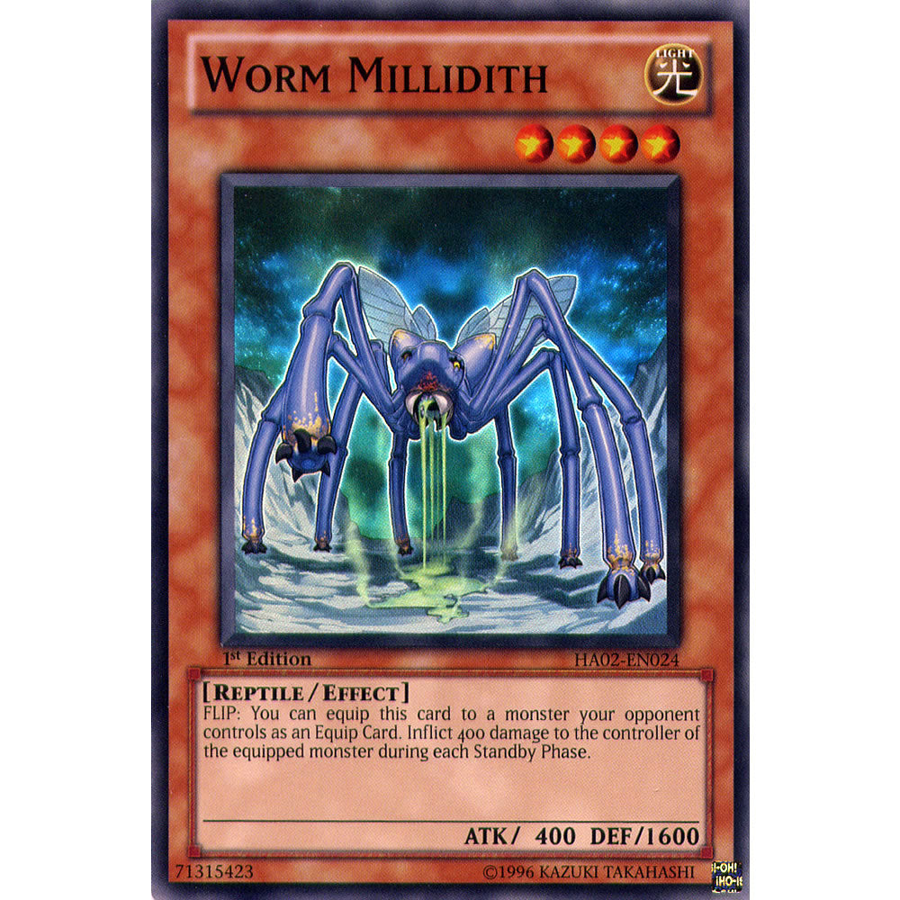 Worm Millidith HA02-EN024 Yu-Gi-Oh! Card from the Hidden Arsenal 2 Set