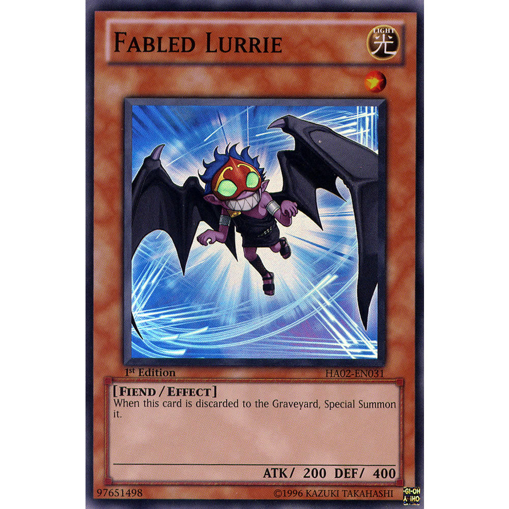Fabled Lurrie HA02-EN031 Yu-Gi-Oh! Card from the Hidden Arsenal 2 Set