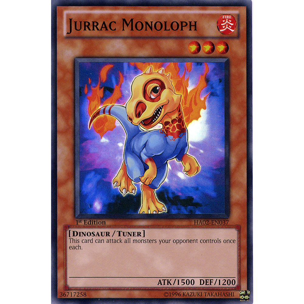 Jurrac Monoloph HA02-EN037 Yu-Gi-Oh! Card from the Hidden Arsenal 2 Set