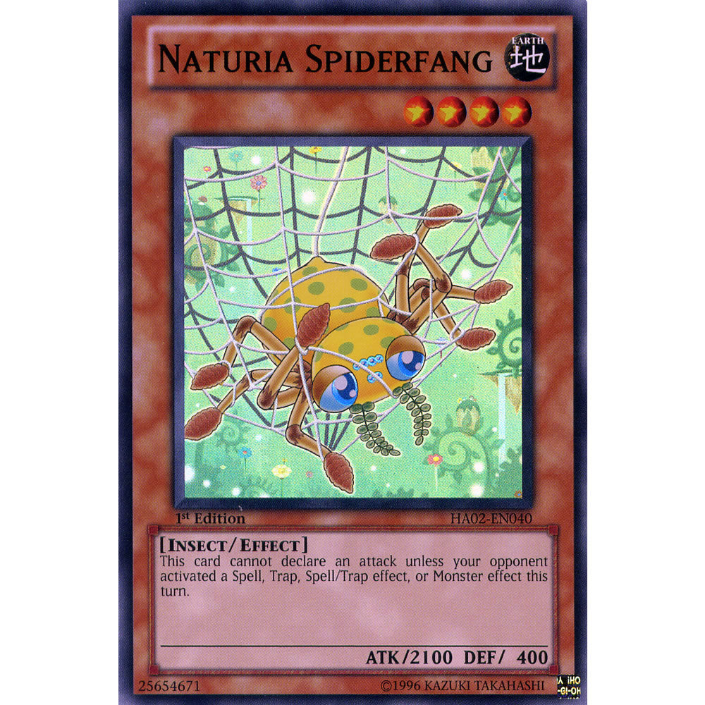 Naturia Spiderfang HA02-EN040 Yu-Gi-Oh! Card from the Hidden Arsenal 2 Set